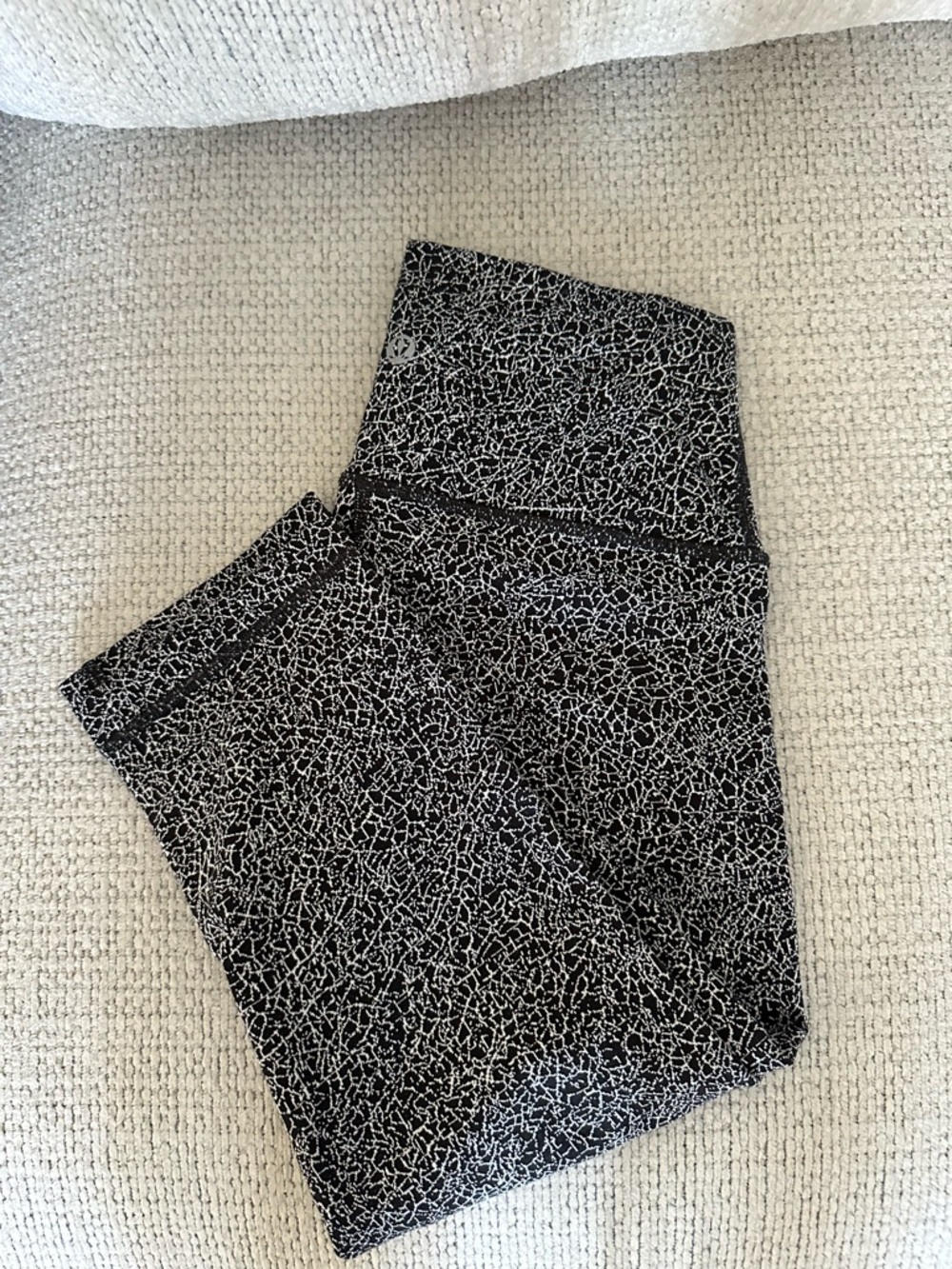 lululemon athletica Black and White Printed High-Rise Cropped Leggings